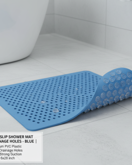 Anti Slip Shower Mat Drainage Holes – Blue