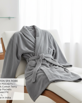 Cotton Spa Robe with Pockets