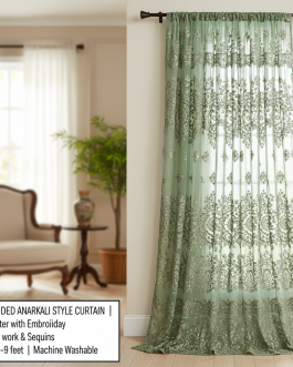 Embroidered Anarkali Style Curtain