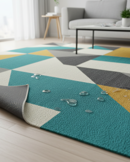 Geometric Patterned Polypropylene Rug
