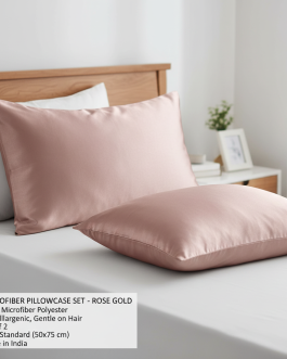 Microfiber Pillowcase Set – Rose Gold