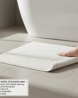 Plush Hotel-Style Bath Mat – White