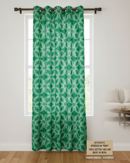 Moroccan Print Cotton Curtain