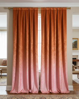 Crushed Silk Ombre Curtain
