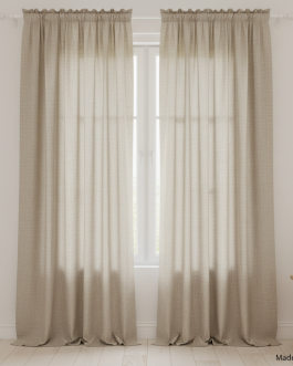 Linen Look Textured Curtain