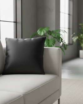 Faux Leather Contemporary Cushion Cover