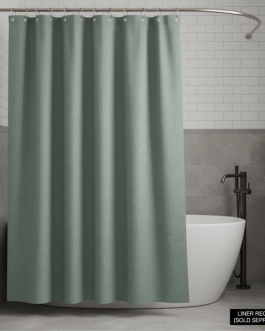 Waffle Weave Shower Curtain